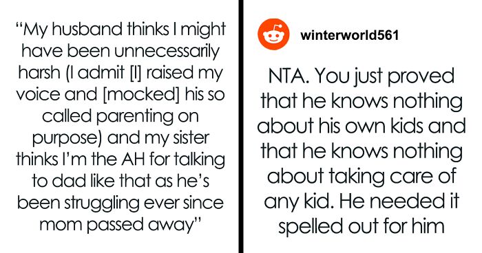 Daughter Asks If She’s The Bad Guy For Choosing A Nanny Over Father To Babysit And Telling Him Why