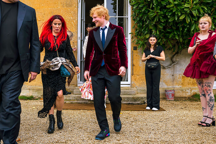 Ed Sheeran Walking With His Friend