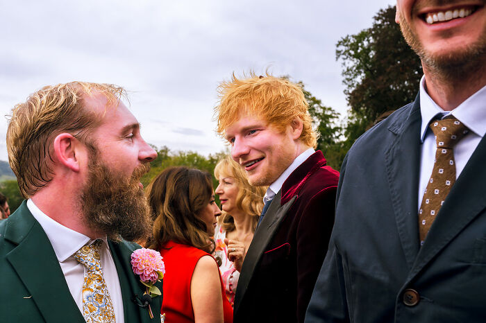 Ed Sheeran Laughing With Friends