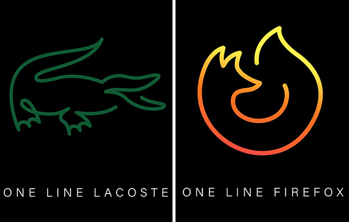 We Reinterpreted 38 Of The Most Recognizable Logos With A Single Unbroken Line