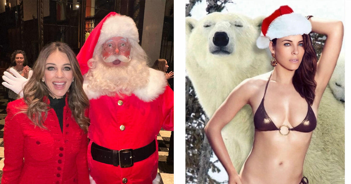 Elizabeth Hurley’s Racy Bikini Photo For Christmas Has Fans Gushing: “Mr Hurley Is A Lucky Man”