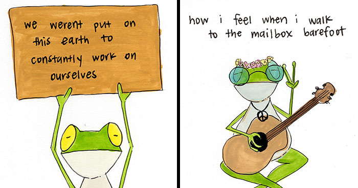 Artist Creates 39 Adorable Frog Illustrations Encouraging Self-Love And Resilience