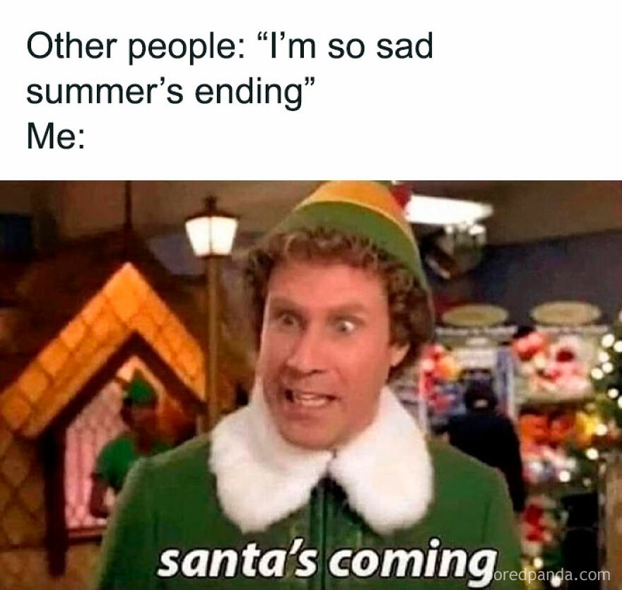 A man excitedly announces "Santa's coming" in a hilarious Christmas meme.