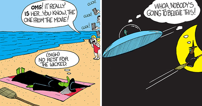 26 Absurdly Funny Comics Inspired By ‘Wicked’ And ‘The Wizard Of Oz’ By Leigh Rubin