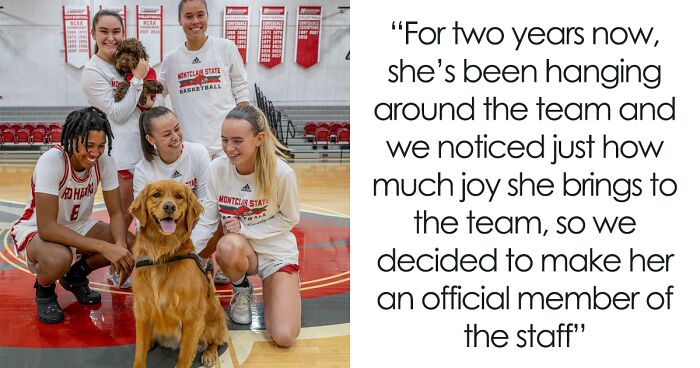 Montclair State University Goes Viral After Its Basketball Team Makes A Dog An Official Staff Member