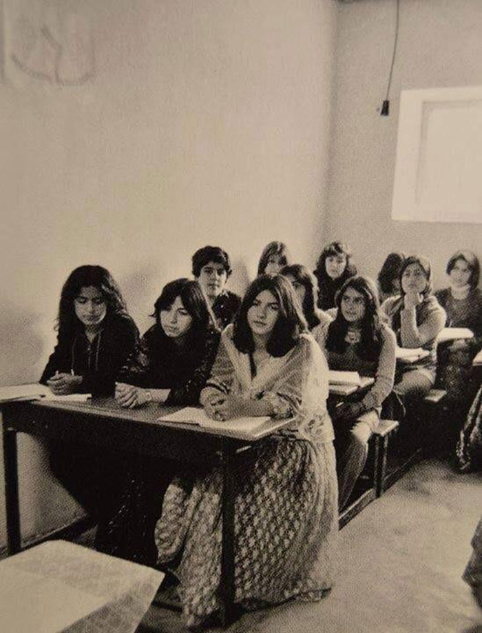 Kurdish Girls Attending School In Iran, 1970s