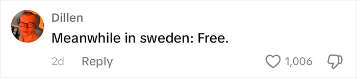 Comment on healthcare costs contrasts insane hospital bill with free Swedish care.