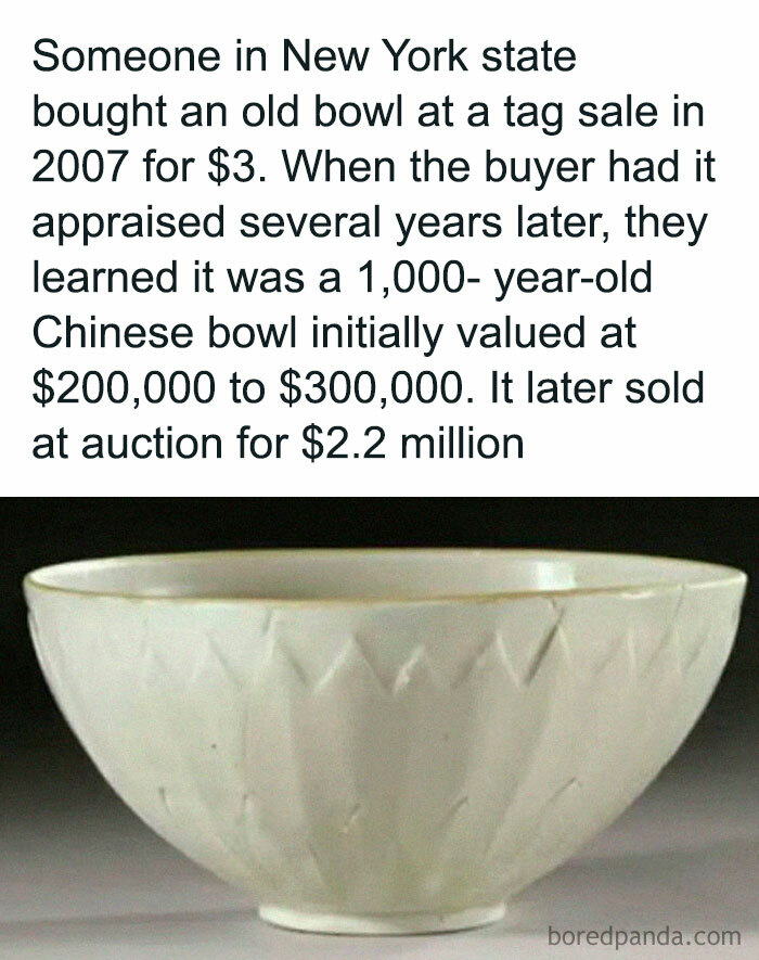 Ancient Chinese bowl bought for $3, later auctioned for $2.2 million; a fascinating holiday season curiosity.