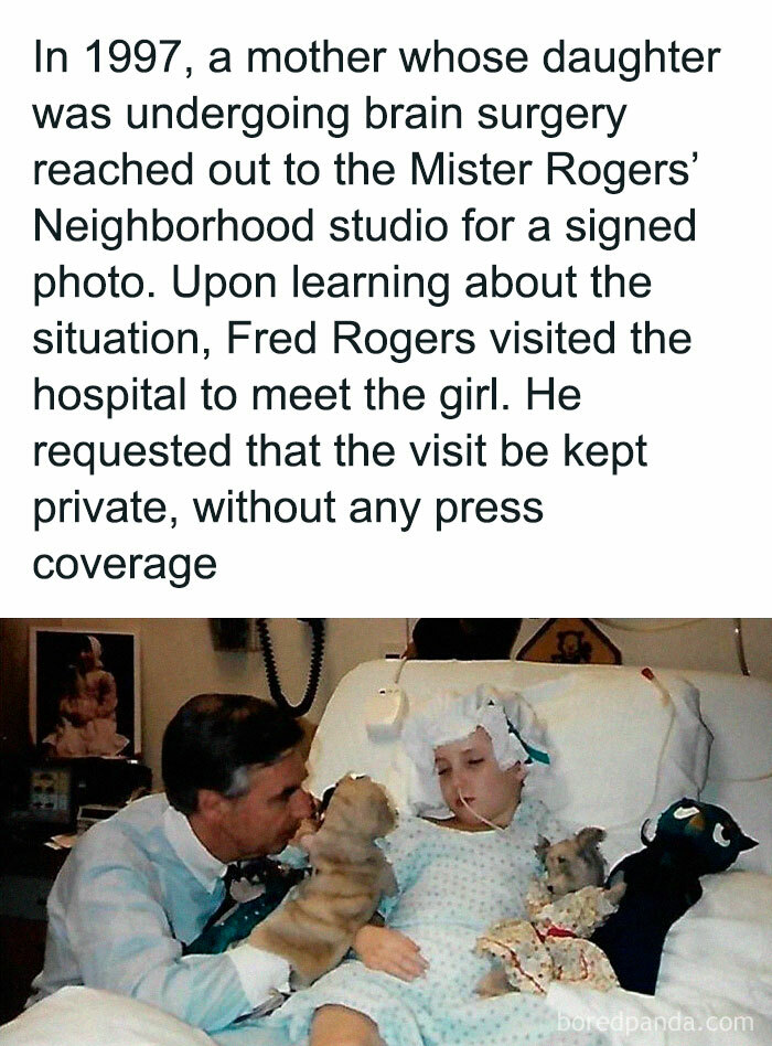 Man visiting a child in a hospital bed, holding puppets, bringing comfort and joy.