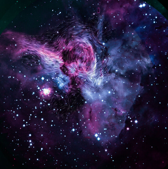 Colorful and swirling nebula with stars, showcasing stunning details of the cosmos.