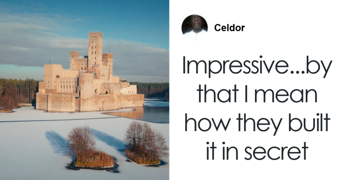 Secret Castle Discovered In The Middle Of A Frozen Lake And Nobody Knows Who Owns It