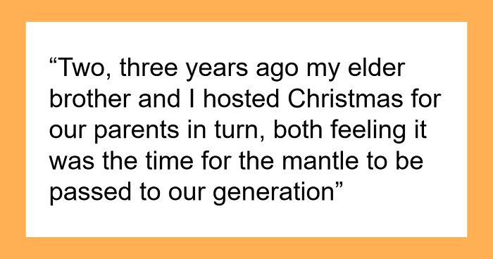 Siblings Worried About Parents In Their 70s Hosting Xmas As Their “Exhausting” Sis Invites Herself