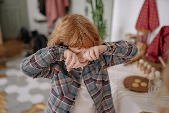 Child in a plaid shirt in a cozy kitchen setting with cookies, embodying undisclosed job secrets theme.