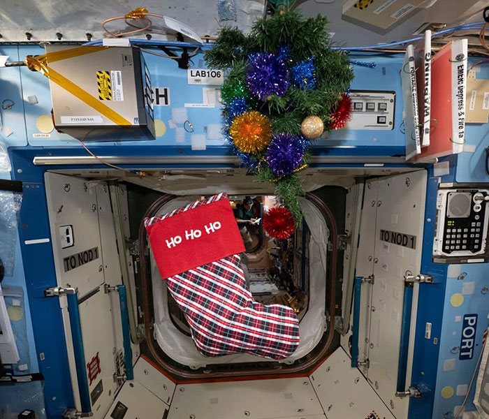 Festive Photo Of Stranded Astronauts Sparks Conspiracy Theories: “Something Fishy Is Going On”