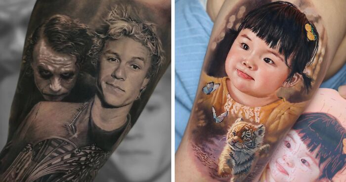 This Artist Creates Lifelike Tattoos That Can Be Mistaken For Photographs (30 Pics)