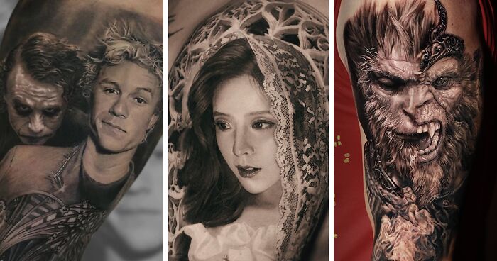 30 Lifelike Tattoos Featuring Celebrities, Animals, And More By Victoria Lee