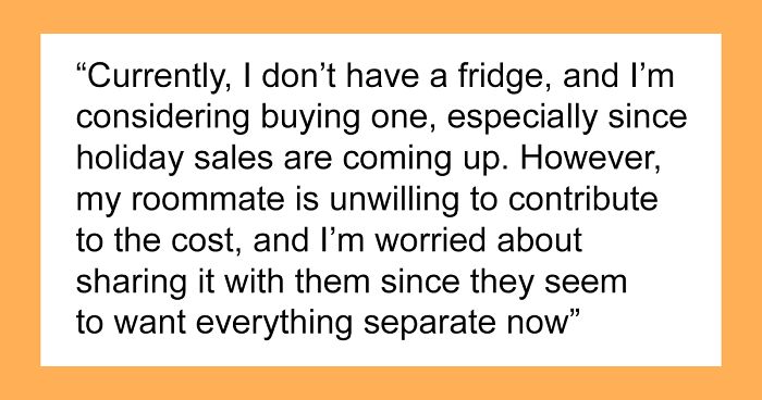 Guy Struggles To Assert Needs After Roommate’s GF Moves In Illegally, Refuses To Share A Fridge