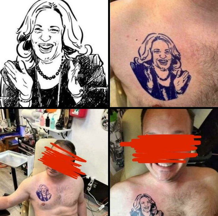 We’ve Seen Sh**ty Trump Tattoos, Why Not Sh**ty Harris Tattoos?