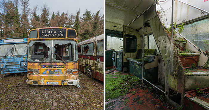 34 Photos That I Took Of Abandoned Buses Meant To Be Used For An Irish Bus Museum