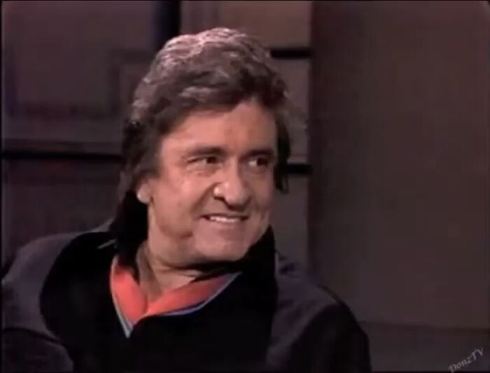 Johnny Cash smiling 