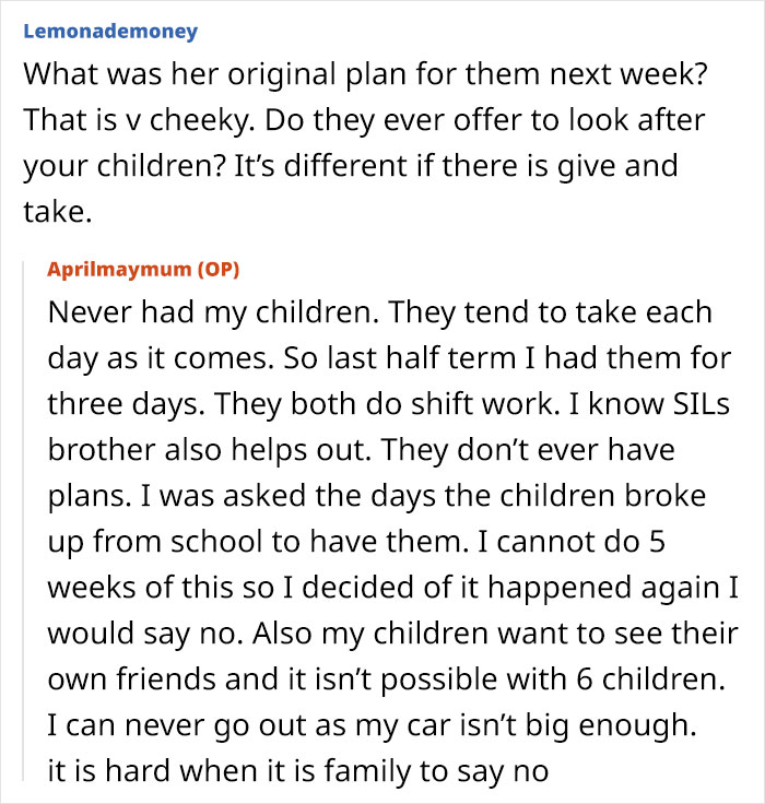 “I Feel Like A Pig In The Middle”: Woman Refuses To Watch SIL’s Kids, Asks If She’s Right