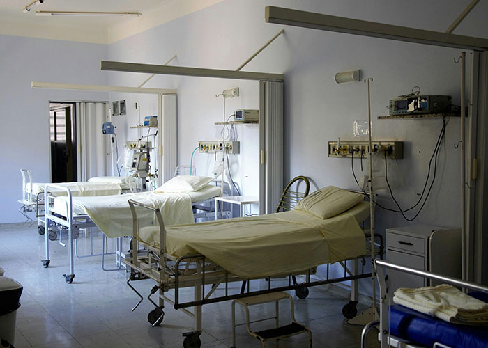 Empty hospital ward during Christmas, highlighting one of the worst things that can happen during the holiday season.