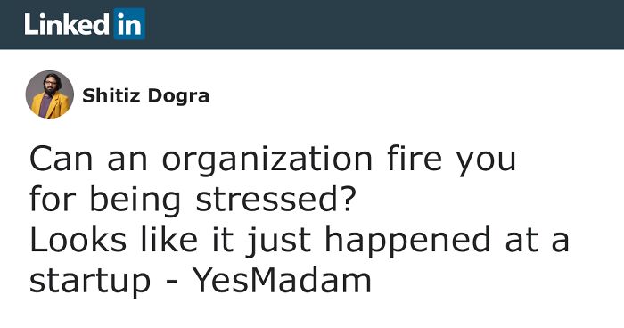 Startup Accused Of Firing Employees Who Are Too Stressed (Update From Company)