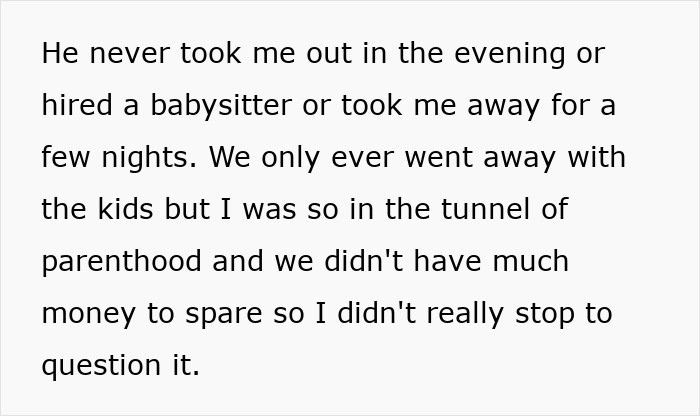 Text discussing experiences of a wife with her neurodivergent husband, reflecting on family life challenges.