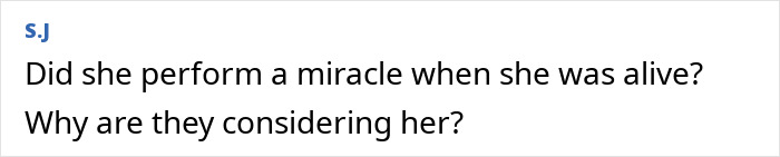 Text conversation about a "Wild Child" actress turned nun being considered for sainthood, discussing miracles.