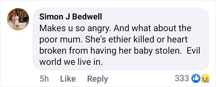 Comment expressing concern for a baby gorilla rescue situation.