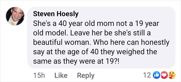 Comment defending model Kendra Wilkinson, highlighting her beauty and addressing weight gain criticism.