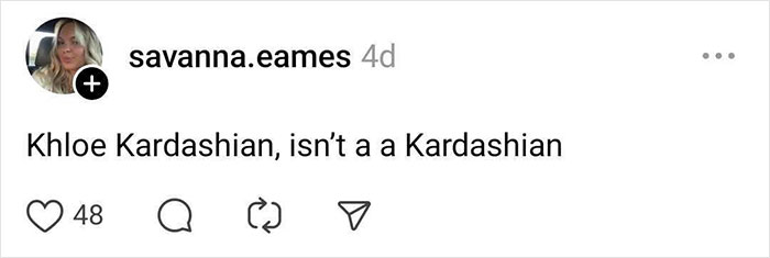 Instagram comment screenshot about a celebrity rumor involving Khloe Kardashian.