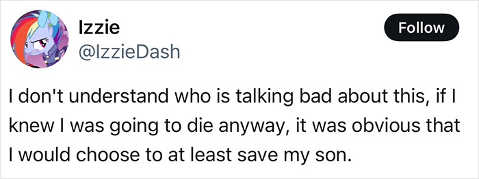 Tweet discussing the heated debate on life support decision for a pregnant woman to save her baby.