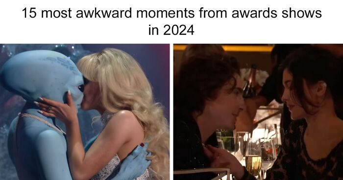 Taylor Swift Ignoring Céline Dion, Alien Kisses, And More Cringe Moments From 2024 Award Shows