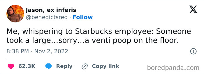 A random hilarious meme about a venti poop incident at Starbucks.