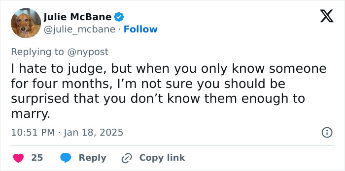 A tweet about hurtful words and relationship red flags, discussing knowing someone well before marriage.