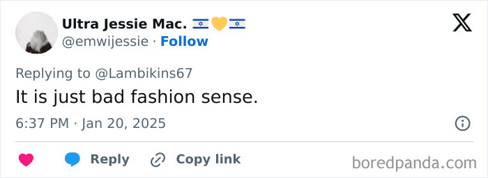 Tweet about fashion related to Melania rumor and body double theory.