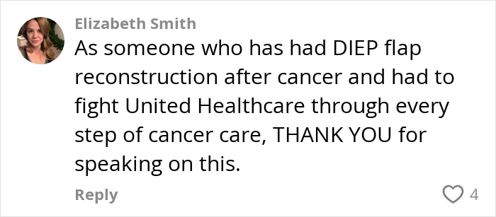 Comment criticizing an insurance company for challenges faced during cancer care.