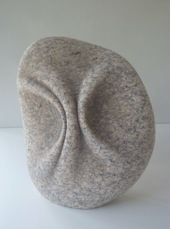 Sculpture resembling a soft, distorted stone, showcasing an unexpected and intriguing form.