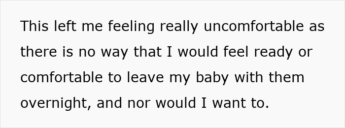 In-laws babysitting offer leaves mom feeling uncomfortable and questioning intentions.