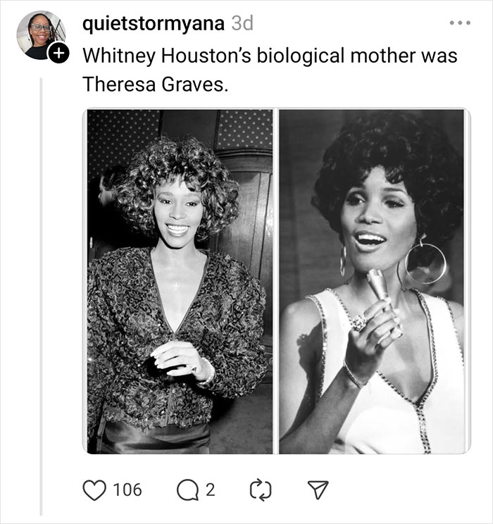 Two black and white photos sparking celebrity rumors, suggesting a family connection.