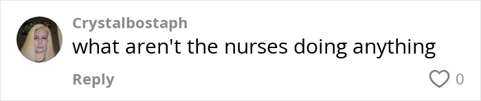 Comment questioning why nurses aren't acting on a NICU monitor issue.