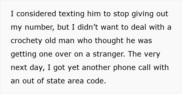 Text describing frustration over spam calls from realtors.