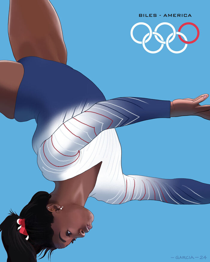 Illustration of an athlete in mid-performance, showcasing physical agility on a blue background.