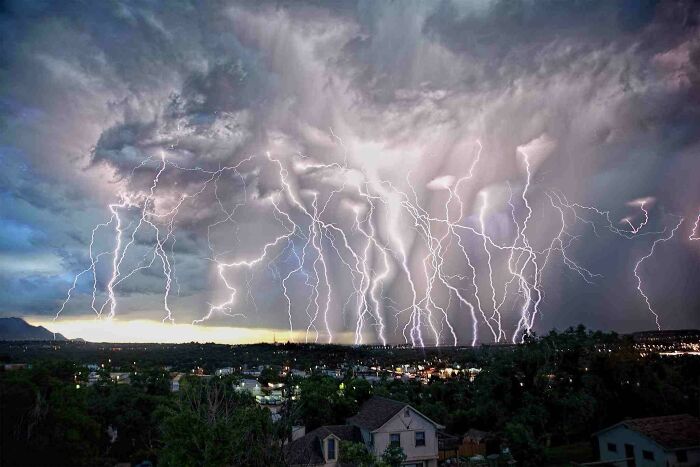 Long Exposure Thunderstorm In Colorado