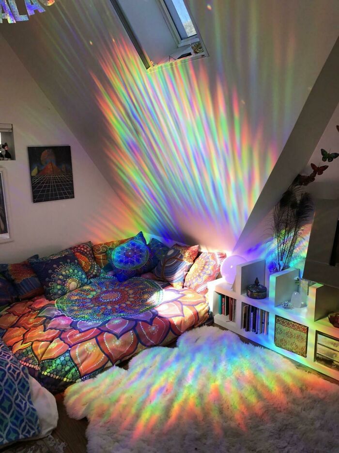 Groovy Sunlight Through The Prismatic Window Film