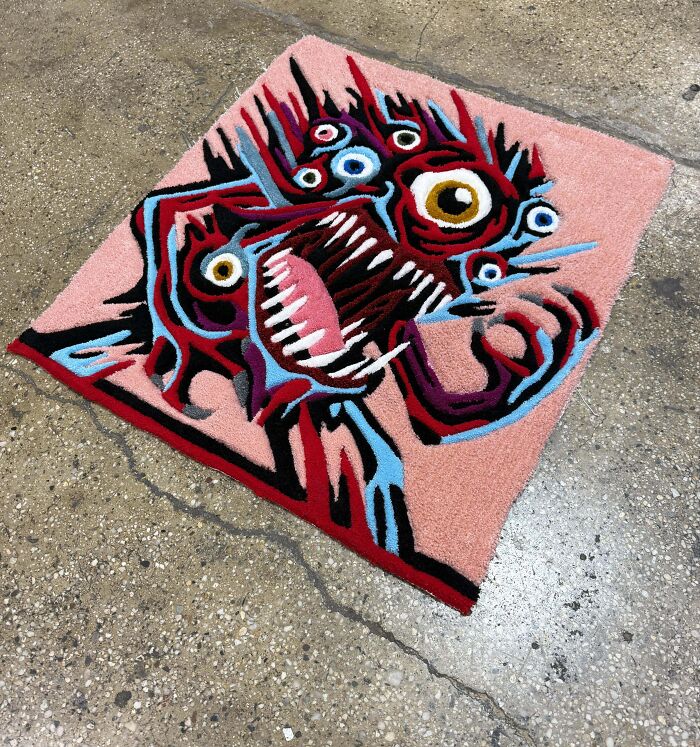 I Made A Rug A Titled “I’m Not Actually Angry"