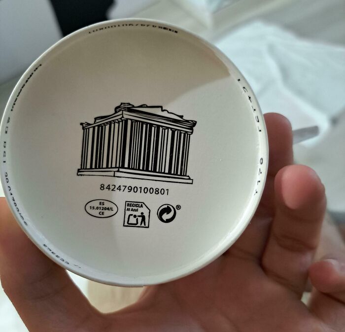 This Parthenon Barcode On A Greek Yogurt