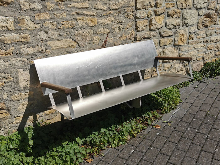 Just Saw This Bench Made Of Playground Slide