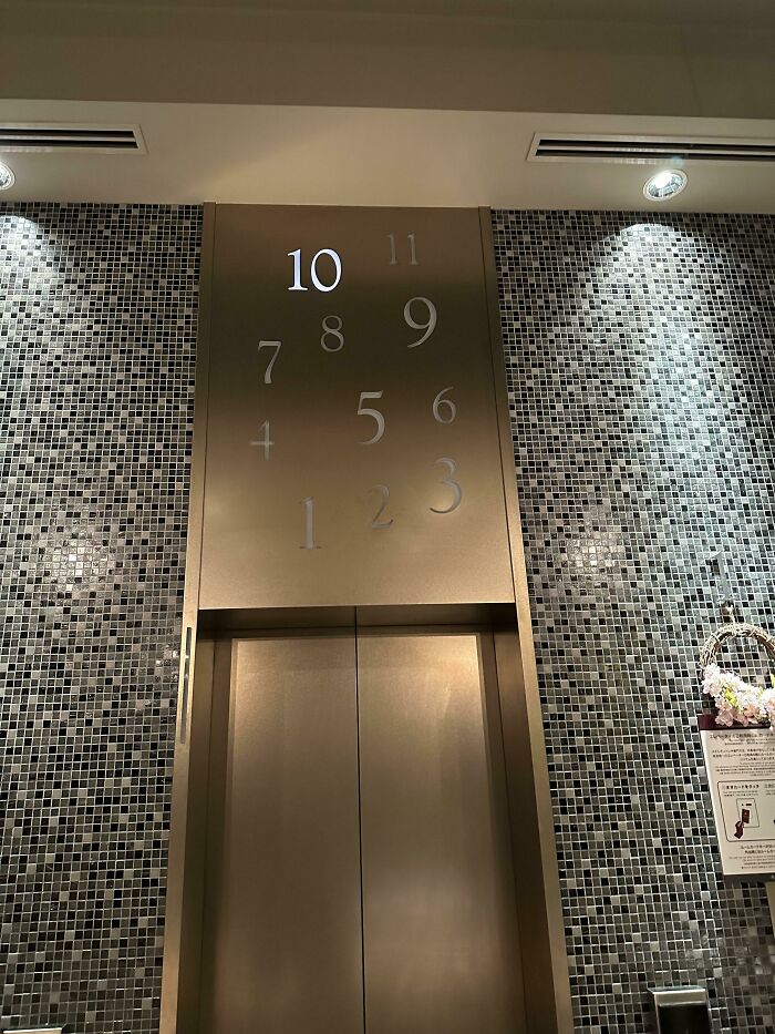 This Lift's Jumbled Floor Indicator